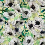 Ткань для пэчворка Peppy Цветущие анемоны 50х55 см, 140±5 г/м², ЦА-04 желтый