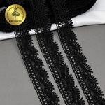 Кружево гипюр (плетёное) 40 мм, TR.16GB2005, 2 черный, 9м, Kruzhevo