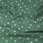 Штапель в горошек 90 г/м², 145 см / 2 метра, TBY.Vidt.05 цв.зеленый