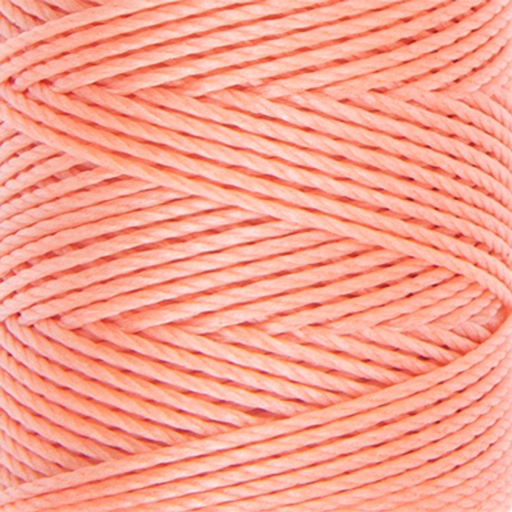Нитки для кожи вощёные кручёные (полиэстер) 0.45 мм, 40 м, 014 коралловый, LC-005, Промысел