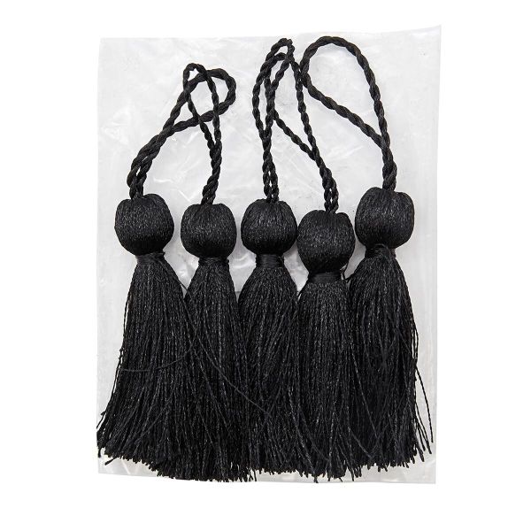 Кисти шторные 70.0 мм, вискоза, цв.115 черный, 5 шт