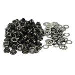 Люверсы металл ⌀_5.0 мм (внутр.), чер.никель, 100 шт, BIG