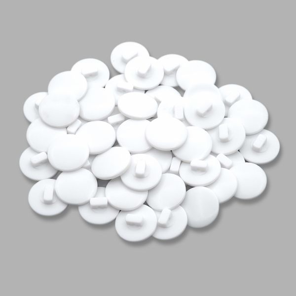 Пуговицы на ножке 28L (18мм) (White (белый)), 48 шт