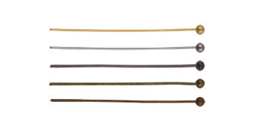 Штифт для бижутерии с шариком 35 мм, 10 шт, №04 под бронзу, Zlatka DC-106/10