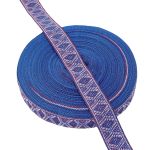 Лента (тесьма) жаккардовая 30.0 мм / 25±1 метров, рис. 9854, синий/белый/красный, С3881Г17