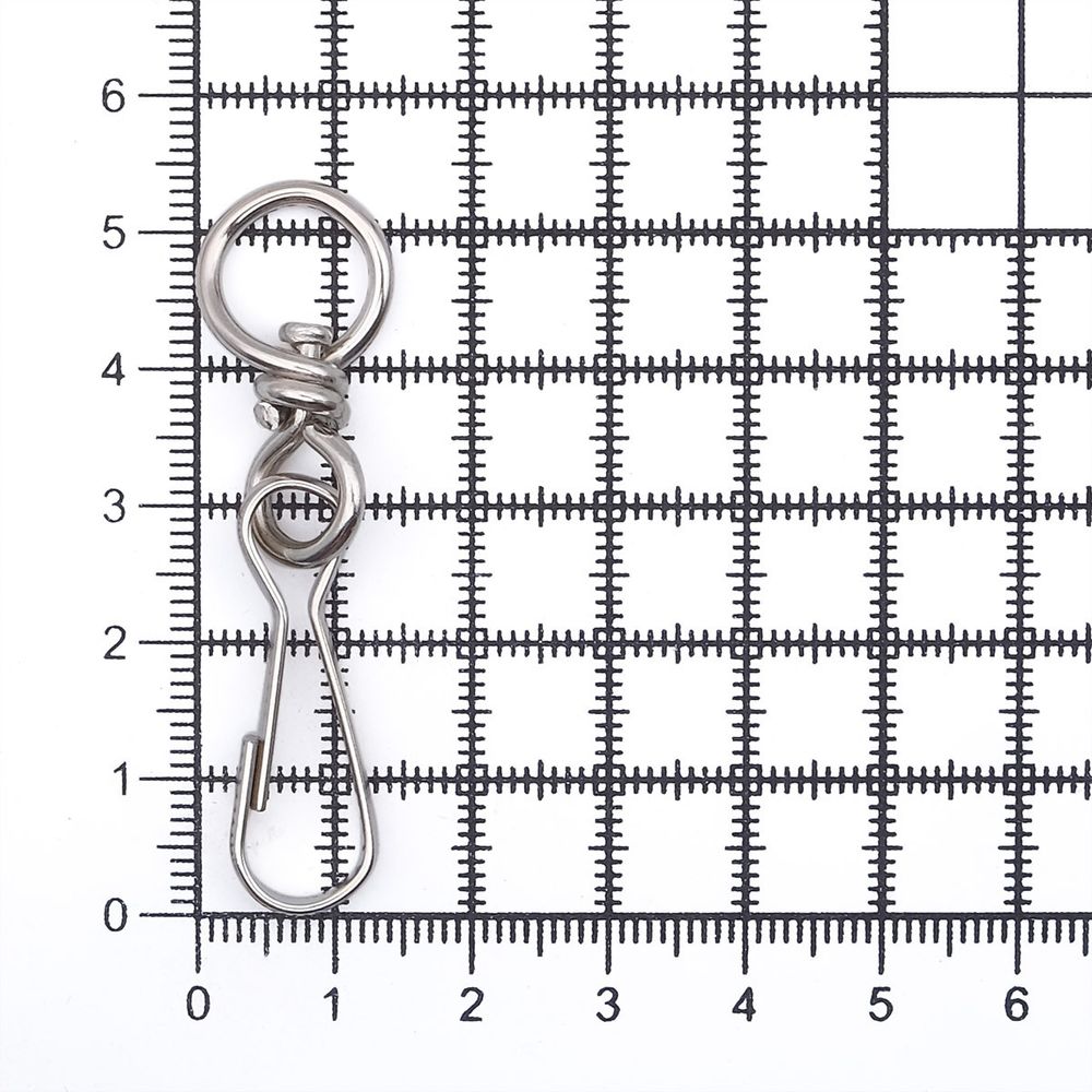 Карабин металл 10.0 мм (55х14 мм), 816-631, никель, уп.100 шт