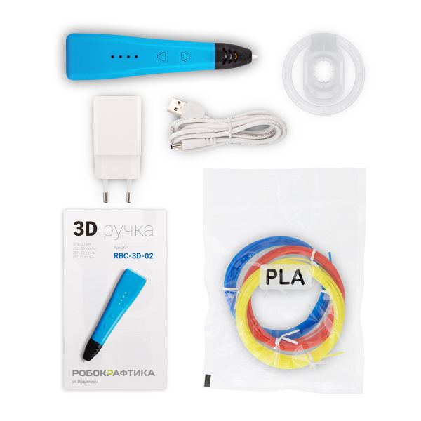 3D-ручка Робокрафтика, синяя, Поделкин RBC-3D-02