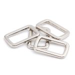 Рамка прямоугольная металл 25 мм /33х21 мм/ никель, ГУ12749, 4 шт