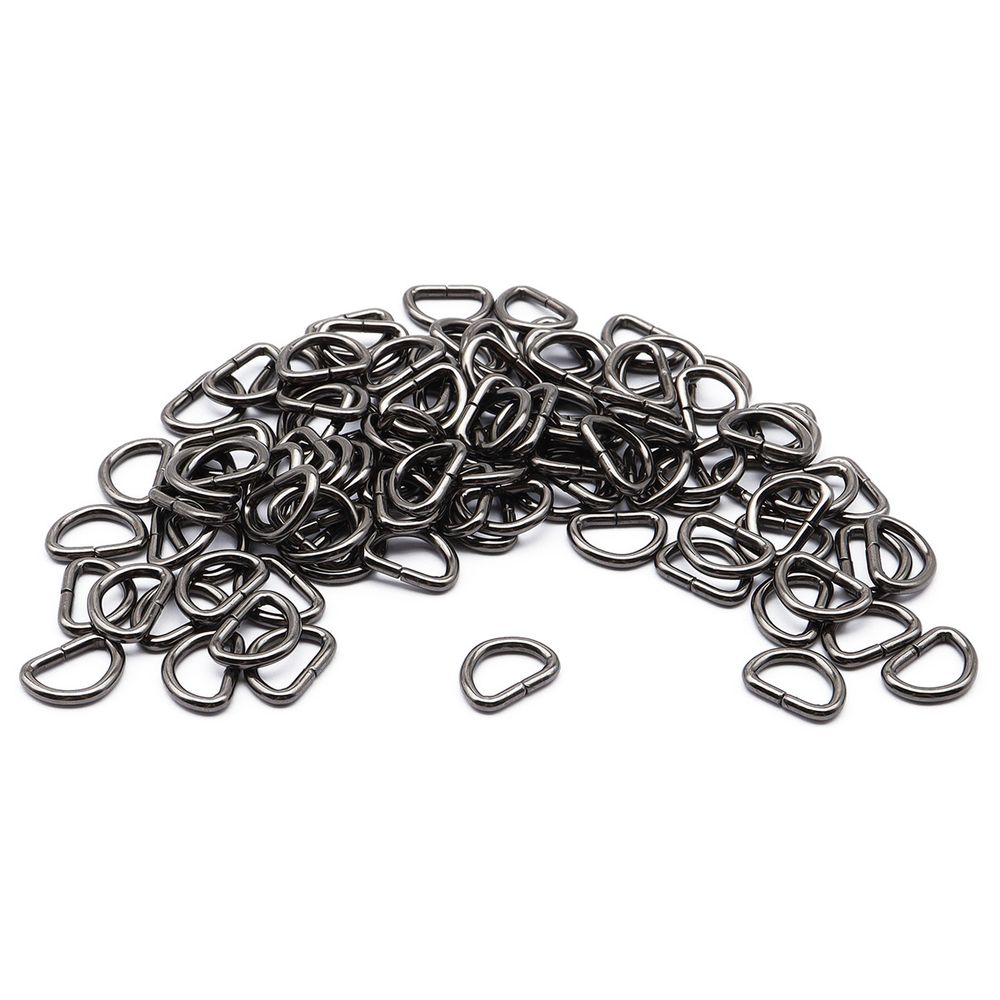 Полукольцо сварное металл внутр. 10 мм (внешн. 14х11.5 мм, ⌀2 мм), 100 шт, черный никель