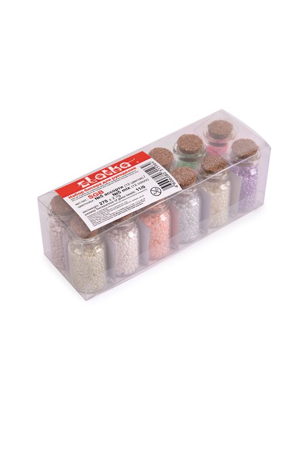 Набор бисера для рукоделия №5 ассорти мат. крашенный, Zlatka SGB