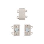 Замок магнитный для украшений 14х10.6 мм, 10 шт (5х2 шт), 01 под серебро, Zlatka FMK-M04
