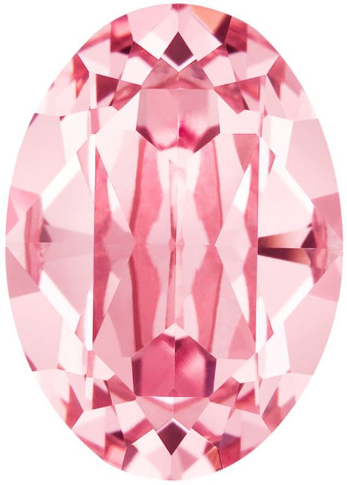 Стразы стекло 8х6 мм, 12 шт, розовый (Rose 70010), Preciosa 435-12-601