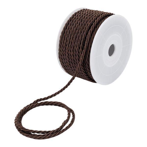 Шнур витой 3мм / 18,29м, 038 темно-коричневый, 1AS-169