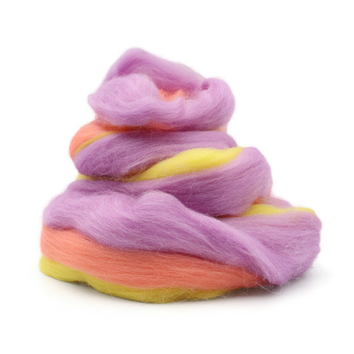 Лента для валяния меланж полутонкая, 100% шерсть, 50гр Камтекс (меланж 19 418)