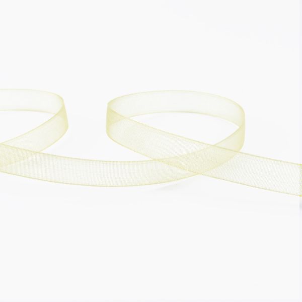 Лента капроновая (органза) 10.0 мм / 22.8±1 метра, 011 св.желтый, Blitz OR-10