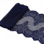 Кружево бельевое эластичное 230 мм / 10 м, 8036, цв.S919 т.синий, Kruzhevo