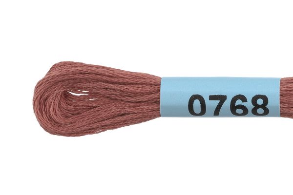 Мулине Gamma 100% хлопок, цв.0768 какао, 24 мотка по 8 метров