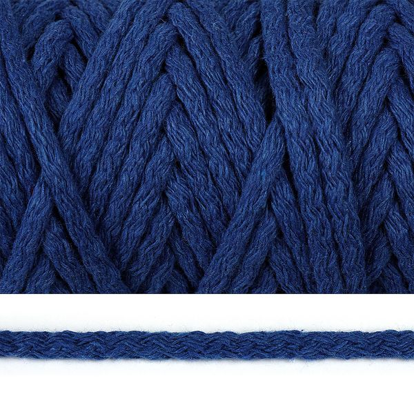 Шнур круглый х/б ⌀5.0 мм / 50 метров, 2053К синий