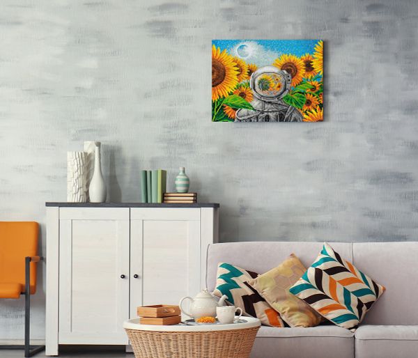 Алмазная (кристальная) мозаика Фрея ALPD-174, на подрамнике Космические сны, 40х30 см