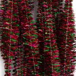 Проволока синельная блестящая Цветок 12 мм / 300мм, 15 шт, Astra&Craft (B-041 радужный красный)