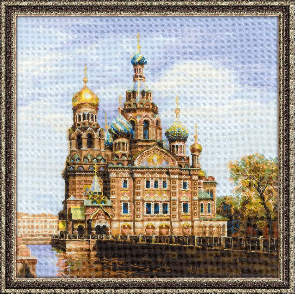 Набор для вышивания нитками Риолис, Санкт-Петербург. Храм Спаса-на-крови 40х40 см