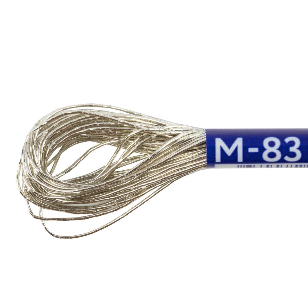 Мулине Gamma металлик JT 12 мотков по 11 метров, М-83 т.серебристый, Gamma MOULINE