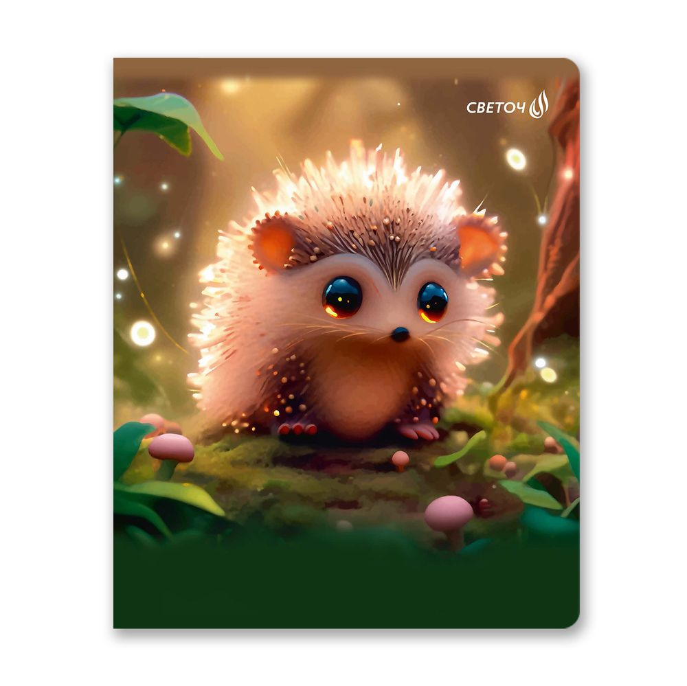 Тетрадь ученическая общая, глянцевая ламинация, A5+ 48 л. на скобе 65 г/м², белизна 100 %, 10 шт, клетка, 00997 Полный котец!, Светоч 48Т11