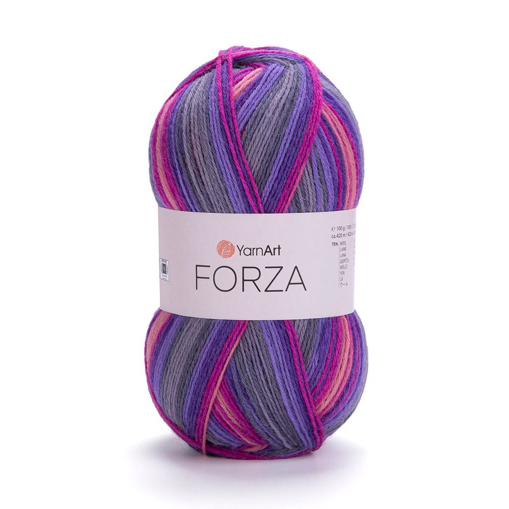 Пряжа YarnArt (ЯрнАрт) Forza / уп.5 мот. по 100 г, 420 м, 2501 секционный
