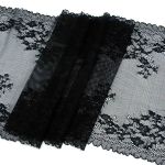 Кружево бельевое эластичное 250 мм / 10 м, черный