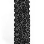 Кружево эластичное (стрейч) 100 мм / 3 метра, C580 черный