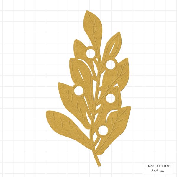 Нож для вырубки 4.2х7.5 см, Веточка DICUT-M0121, Mr.Painter DICUT-M0121