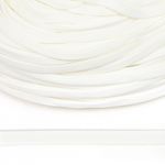Шнур плоский полиэфир ⌀10.0 мм, классическое плетение цв.белый уп.100 м