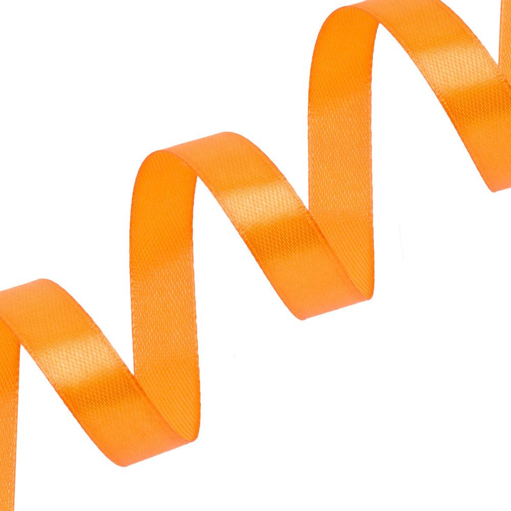 Лента атласная 1-сторонняя 12.0 мм / 22.86±1 метров, Л, C150/64 ярко-оранжевый, Globus