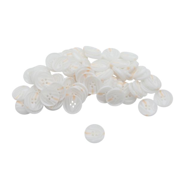 Пуговицы 4 прокола 32L=20 мм, col. D белый, 72 шт, CN2833