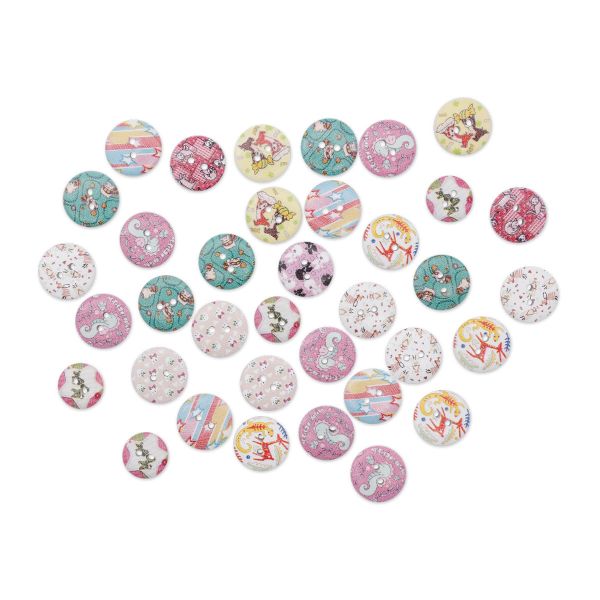 Украшения декоративные пуговицы деревянные Детский №3, 15-18 мм, 100 шт
