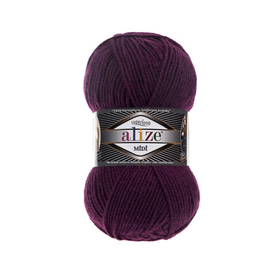 Пряжа Alize (Ализе) Superlana Midi / уп.5 мот. по 100 г, 170м, 111 сливовый A