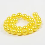 Бусины пластик (перламутр) ⌀8 мм, цв.A08 лимон, уп.500г (2130 шт), Magic4Hobby