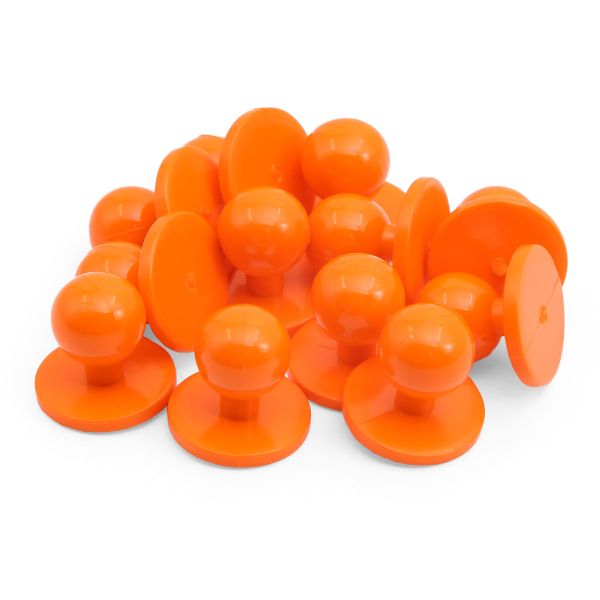 Пуговицы Пукли для поварских курток 12 шт, 10мм (d основания=18мм, h=16мм) (оранжевый)