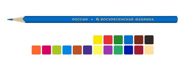 Набор цветных карандашей Рокки GGZ-CP-3018 заточенный 8х18 цв, Набор цветных карандашей Рокки GGZ-CP-3018 заточенный 8х18 цв, ВКФ GGZ-CP-3018