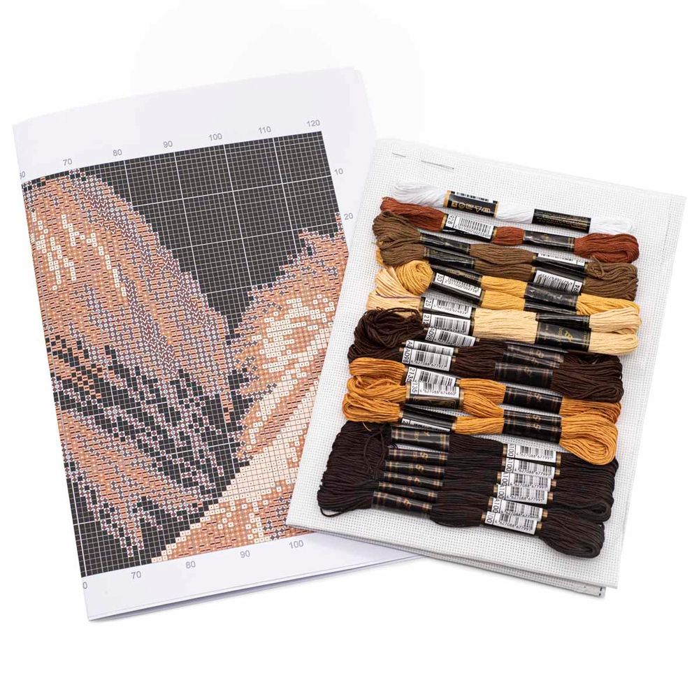 Набор для вышивания нитками Hobby&Pro, Царь зверей, 22х31 см