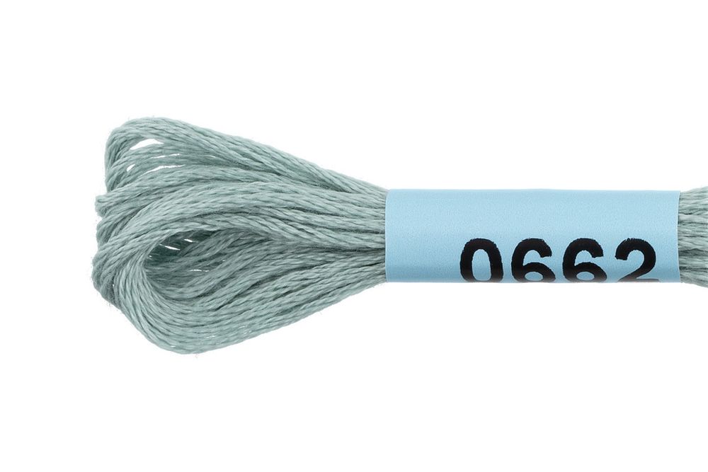 Мулине Gamma 100% хлопок, цв.0662 св-серый, 24 мотка по 8 метров