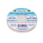 Лента атласная с рисунком _6.0 мм / 22.8 метров, R1/066 ромбики/розовый, Gamma ALP-062