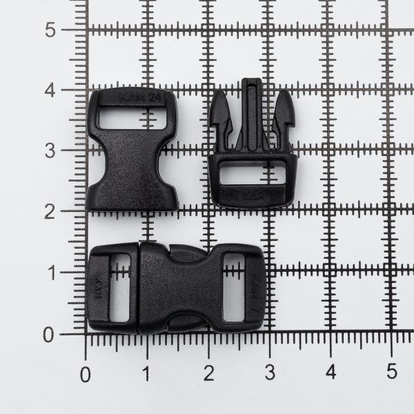 Фастекс (пряжка трезубец) пластик 10 мм, 100 шт, черный