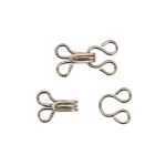 Крючки пришивные 10 мм, никель, упак. 14 компл, Hobby&Pro, 5 упак