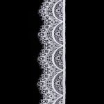 Кружево эластичное (стрейч) 60 мм / 3 метра, C501 белый