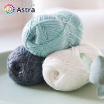 Пряжа Astra Premium (Астра Премиум) Панда (Panda) / уп.2 мот. по 100 г, 240 м, 001 белый