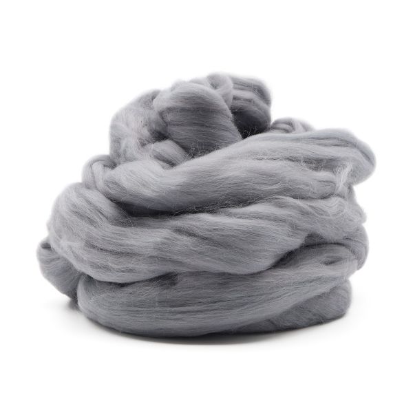 Шерсть для валяния мериносовая тонкая 100%, 100 г, 174 стальной, 1 шт