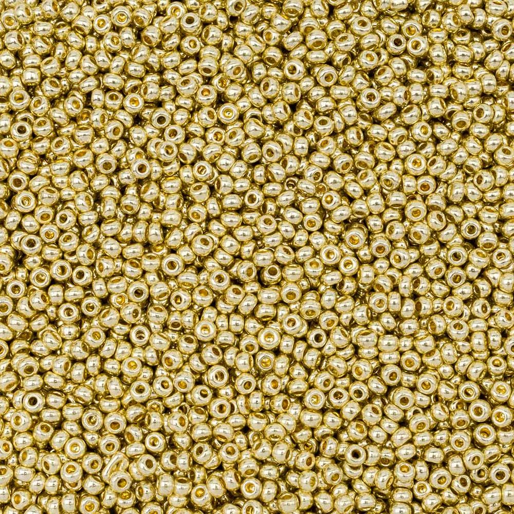 Бисер Preciosa 10/0 (2.3 мм), 500 г, solgel металлик, круг.отв., (18181) 331-19001-10/0