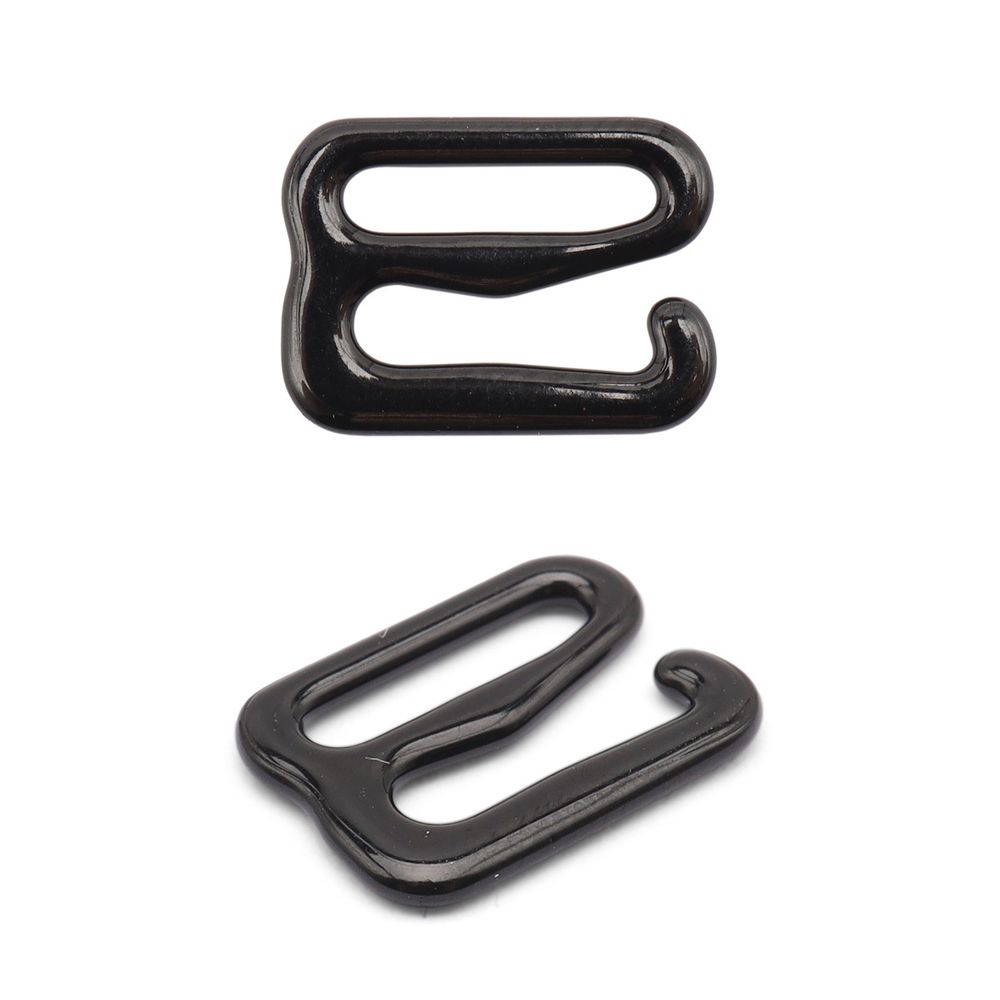 Крючки для бюстгальтера металл 9.5 мм, 20 шт, черный, ГВ1009