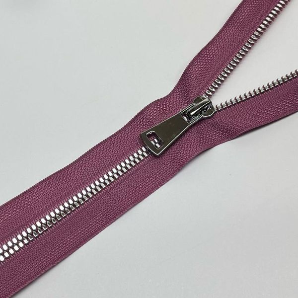 Молния трактор Т5 (5 мм) 1 зам., н/раз., 18 см, никель D276 брусничный, 1 шт, Mzipp Premium